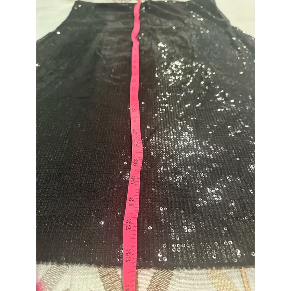 Women's The Limited Dress XL Black Sequin Strapless